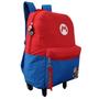 Imagem de Mochila Escolar Rodinhas Super Mario Bros Cogumelo Infantil