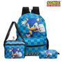 Imagem de Mochila Escolar Sonic Sega Colors Costa Kit Lancheira+Estojo