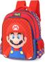 Imagem de Mochila Escolar Super Mario Bros De Costas 2 Ziper Vermelho/Azul - Luxcel