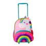 Imagem de Mochila Escolar Unicórnio Rosa Infantil Com Rodinhas