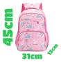 Imagem de Mochila Escolar Volta As Aulas Menina 36l C/ Estojo Fofo 5 Cores Estampas