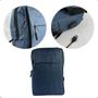 Imagem de Mochila Executiva Básica Slim Notebook Moderna Com USB