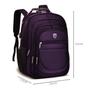 Imagem de Mochila Executiva Escolar Grande Espaço Notebook Cabo Fone de Ouvido e USB Porta Garrafa