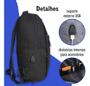 Imagem de Mochila Executiva Masculina Notebook USB 20 Litros - Preto