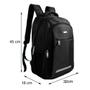 Imagem de Mochila Executiva Multifuncional Preta P Notebook Resistente