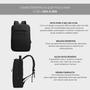 Imagem de Mochila Executiva Notebook Slim Faculdade Trabalho Viagem Passeio Reforçada com Porta USB 15,6''