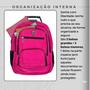 Imagem de Mochila Executiva Notebook Trava Cabo de Aço Grande Resistente Escolar Faculdade Viagem Reforçada Anti furto