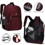 Imagem de Mochila Faculdade Executiva Trava Com Senha Cabo Fone de Ouvido e USB Grande Notebook