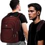 Imagem de Mochila Faculdade Executiva Trava Com Senha Cabo Fone de Ouvido e USB Grande Notebook