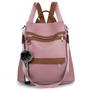 Imagem de Mochila Feminina Bolsa de Mão Casual Dia a Dia Média Basica Espaçosa Moda Blogueira Vira Bolsa 2 em 1 Multifuncional