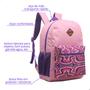 Imagem de Mochila Feminina Bolsos Laterais 2 Compartimentos Frontais Estampas Sortidas Espaçosa Confortavel Yepp MF8159