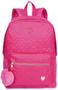 Imagem de Mochila Feminina Capricho Bolsa Faculdade Escolar Anti Furto Meninas Grande Costa Chaveiro Pom Pom Rosa Original