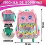 Imagem de Mochila Feminina Escolar de Rodinha Infantil Menina Rosa Kids Fofa