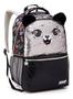 Imagem de Mochila Feminina Infantil Escolar 16 Panda Preta Brilhante - Seanite