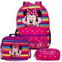 Imagem de Mochila Feminina Infantil Minnie Com Lancheira Estojo Costa