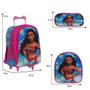 Imagem de Mochila Feminina Infantil Rodinha Moana Lancheira Estojo