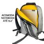 Imagem de Mochila Fotografica Com Divisórias Para Camera Lente Notebook Chic Ii Cinza Claro