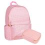 Imagem de Mochila Furadinha Rosa - Estojo Necessaire Incluso