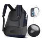 Imagem de Mochila Grande Escolar Masculina Feminina Espaço para Notebook Trava com Senha Anti Roubo Alça Mão