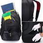 Imagem de Mochila Grande Masculina Feminina Reforçada para Trabalho Viagem com Entrada USB e Fone Preta