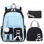 Imagem de Mochila Infantil ACESAK com Lancheira e Estojo - Azul