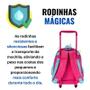 Imagem de Mochila Infantil Alças Rodinha Crianças Nas Costas Feminina