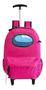 Imagem de Mochila Infantil  Among Us Rodinhas Escolar Grande Estojo Rosa