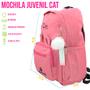 Imagem de Mochila Infantil Cat Escolar Passeio Casual Bolsa Notebook