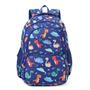 Imagem de Mochila Infantil Cluci - Dinossauro Azul Impermeável (6 a 12 anos)