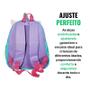 Imagem de Mochila Infantil Com Alças Ajustáveis Crianças Costas Feminina Menina Escolar Bolsa Creche Unicórnio Roxo Lancheira