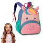 Imagem de Mochila Infantil Com Alças Ajustáveis Crianças Costas Feminina Menina Escolar Bolsa Creche Unicórnio Roxo Lancheira