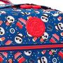 Imagem de Mochila Infantil com Rodinha College Panda Pipoca Azul Grande com Chaveiro - Xeryus