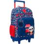 Imagem de Mochila Infantil com Rodinha College Panda Pipoca Azul Grande com Chaveiro