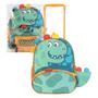 Imagem de Mochila infantil com Rodinhas Reforçada Dino Verde 14 L