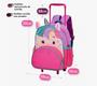 Imagem de Mochila Infantil Com Rodinhas Unicórnio - Roxo com Alça Escola Bichinhos Creche Clio