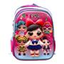 Imagem de Mochila infantil Costas Media LOL bonecas reforcada 3D