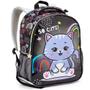 Imagem de Mochila Infantil de Menina 16" Kit Escolar Lancheira Garrafinha Estojo Seanite - GATO