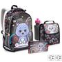 Imagem de Mochila Infantil de Menina 16" Kit Escolar Lancheira Garrafinha Estojo Seanite - GATO