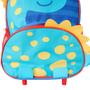 Imagem de Mochila Infantil Dinossauro Azul com Alça e com Rodinhas