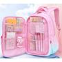 Imagem de Mochila Infantil Escolar Colorida Meninas Grande Porta Lapis Caneta Notebook Estilo Fichario