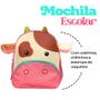 Imagem de Mochila Infantil Escolar de Costas Com Alças Animal Vaca