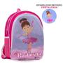 Imagem de Mochila Infantil Escolar Feminina Reforçada Menina Cristal Grande Juvenil Bailarina 