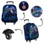 Imagem de Mochila Infantil Escolar Marvel Vingadores 3D Com Rodinhas