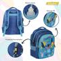 Imagem de Mochila Infantil Escolar Stitch Costas Resistente Cor Azul