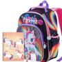 Imagem de Mochila Infantil Escolar Unicórnio Pop Star Com Caderno