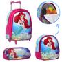 Imagem de Mochila Infantil Feminina Ariel Reforçada de Rodinha Estojo