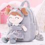 Imagem de Mochila Infantil Gloveleya Cat - Pelúcia Macia com Boneca de Pelúcia Cinza