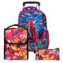 Imagem de Mochila Infantil Homem Aranha Spider Man Marvel 3D Com Rodin