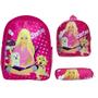 Imagem de Mochila Infantil Juvenil Menina Bolsa Barbie Criança Rosa