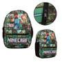 Imagem de Mochila Infantil Masculina De Costas Minecraft Juvenil Verde